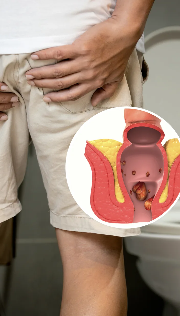 Man with Piles Diagram